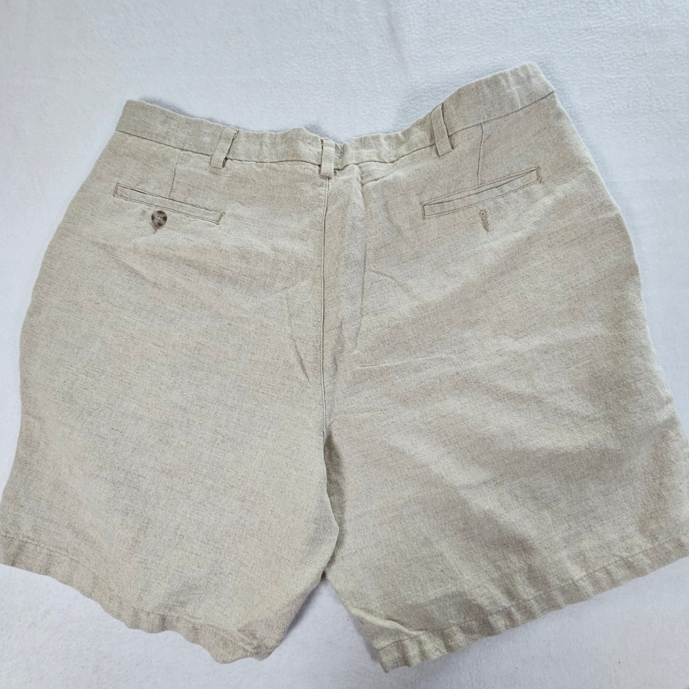 Dockers Mens Beige Linen Cotton Pleated Relaxed Fit Shorts W40 306595421 - Picture 9 of 9